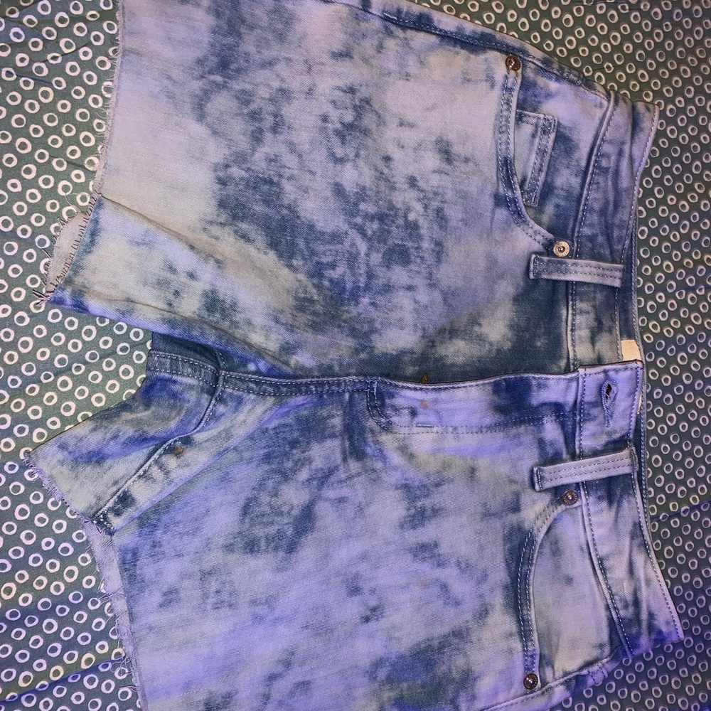 Denim Tie Dye Jean Shorts